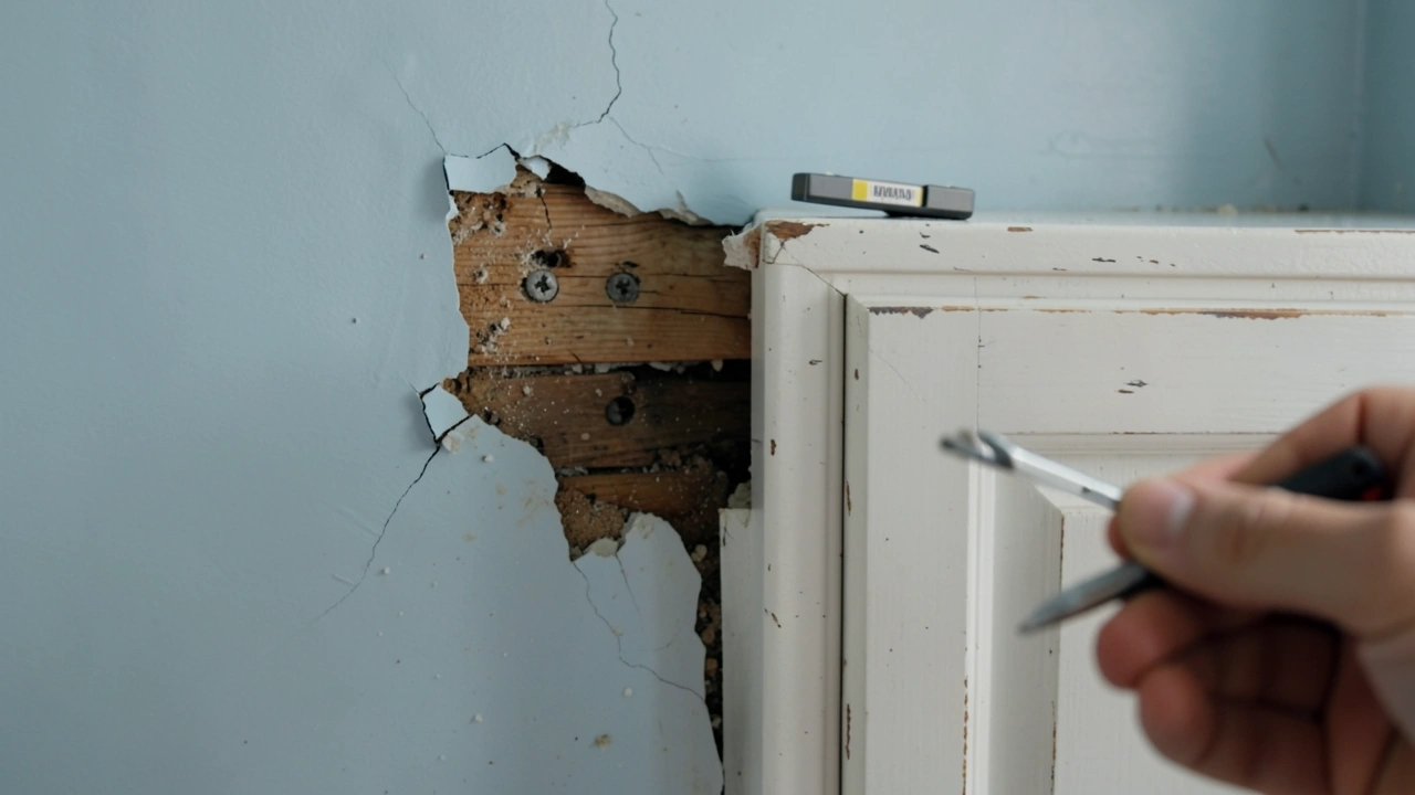 How To Fix Cabinets Separating Due To Wall Stud Failure