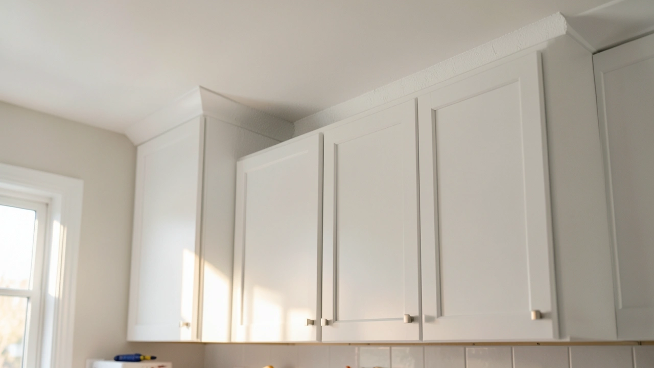 How To Fix Gaps Between Kitchen Cabinets And Ceiling