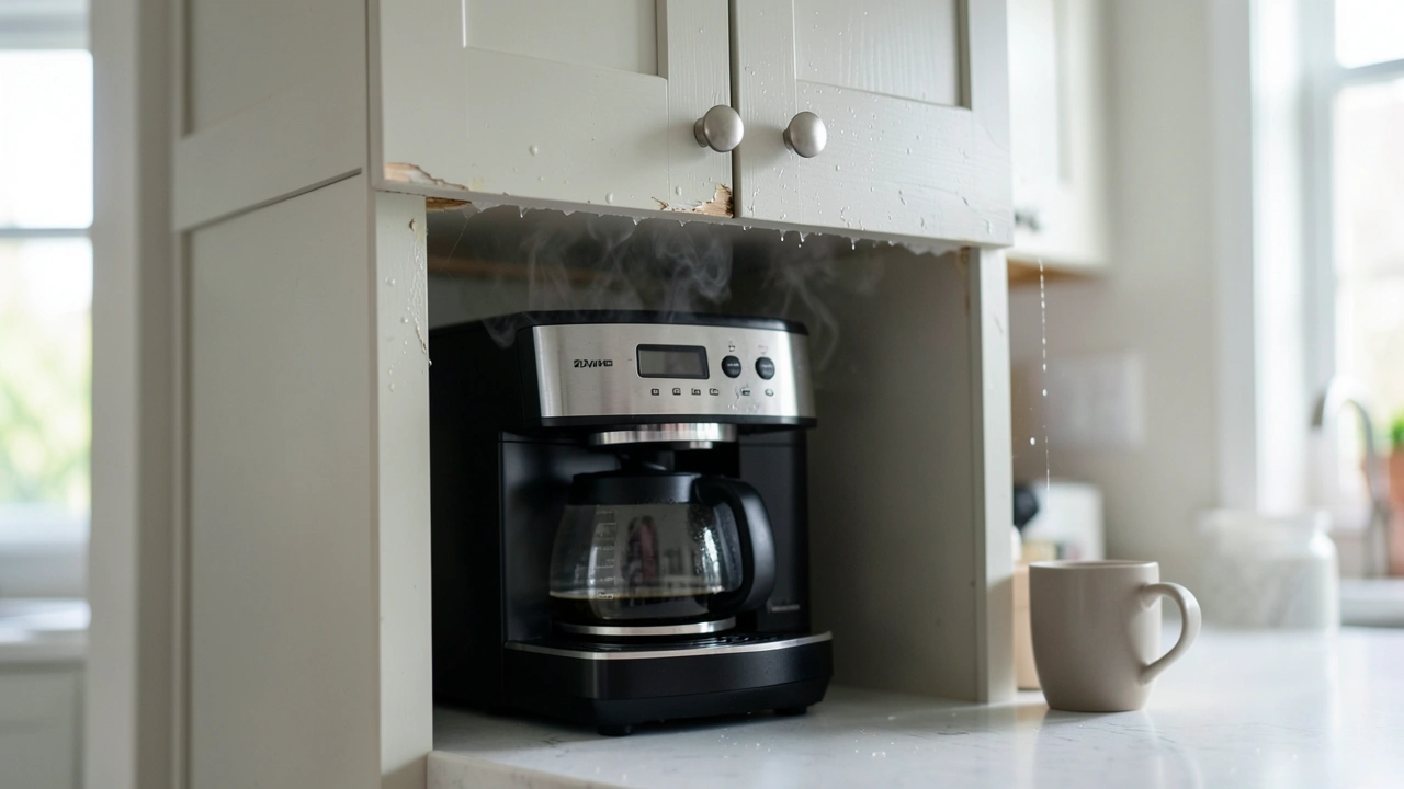 Why Steam Damages Cabinets Above Coffee Makers